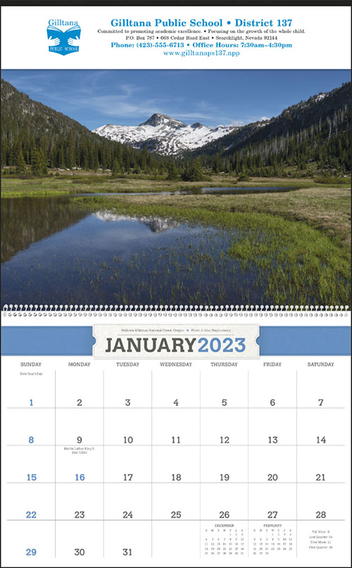 American Splendor Spiral Bound Wall Calendar for 2023